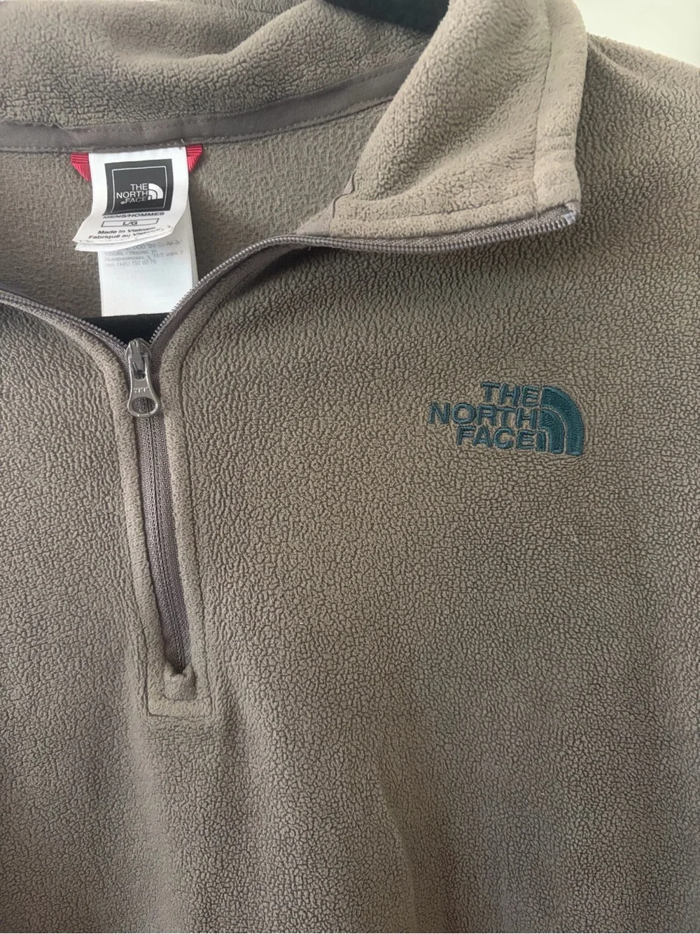 The North Face Men's Olive Quarter-Zip Fleece Pullover